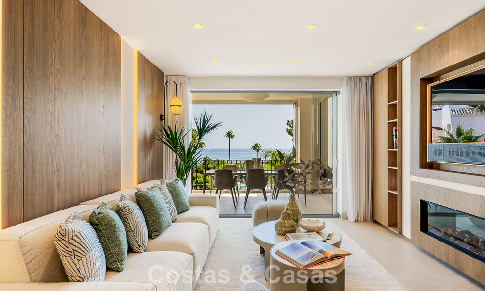 Luxury apartment with sea views for sale in a beachfront complex on the New Golden Mile between Marbella and Estepona 785214