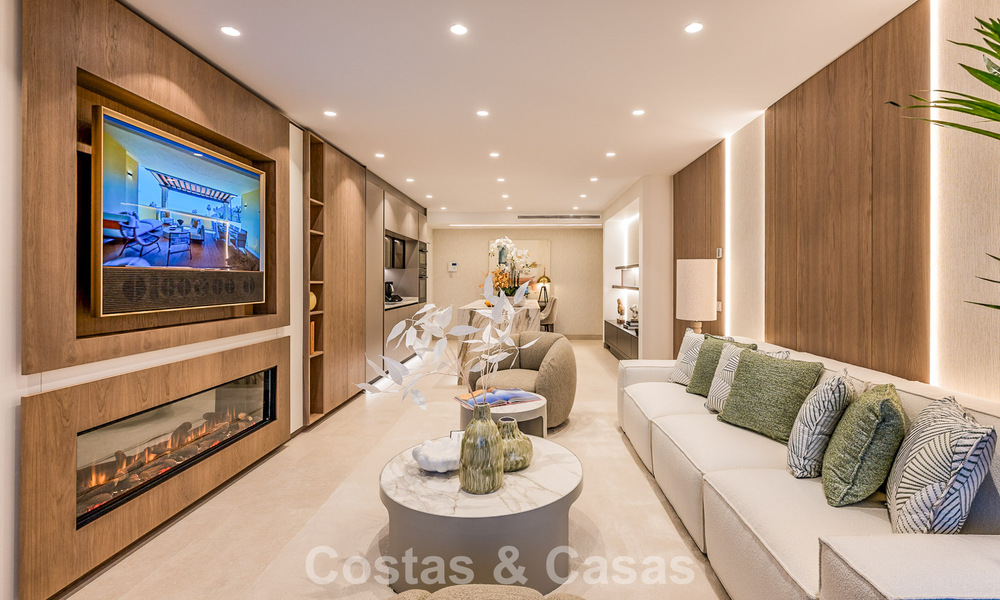 Luxury apartment with sea views for sale in a beachfront complex on the New Golden Mile between Marbella and Estepona 785218