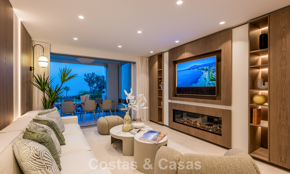 Luxury apartment with sea views for sale in a beachfront complex on the New Golden Mile between Marbella and Estepona 785230