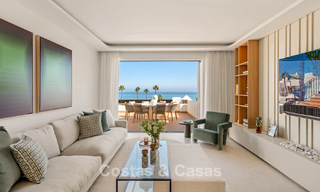 Renovated penthouse with sea views for sale on the beachfront on the New Golden Mile between Marbella and Estepona 785277 