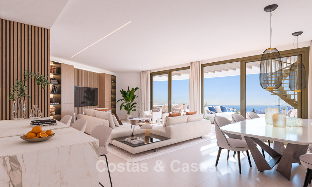 Launch! Innovative off-plan apartments with panoramic mountain and sea views for sale near Estepona town center 785258