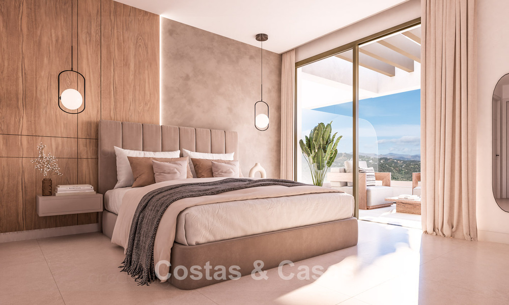 Launch! Innovative off-plan apartments with panoramic mountain and sea views for sale near Estepona town center 785259