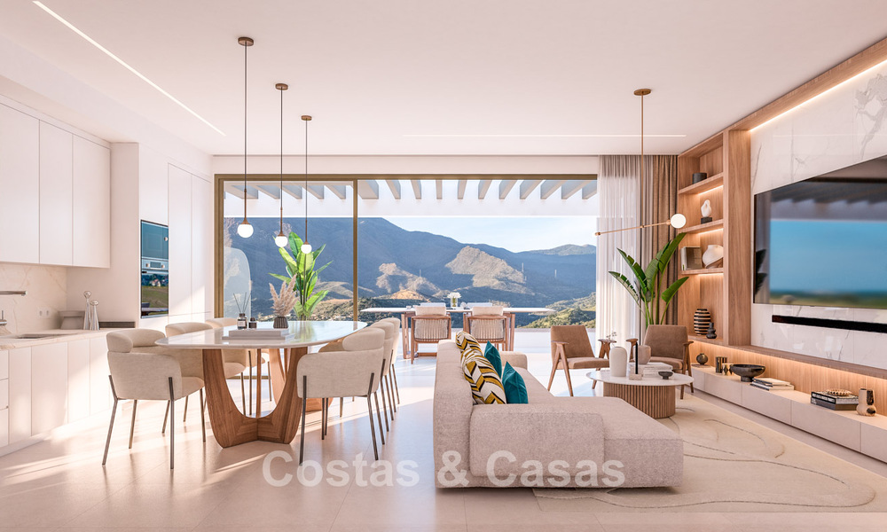 Launch! Innovative off-plan apartments with panoramic mountain and sea views for sale near Estepona town center 785263
