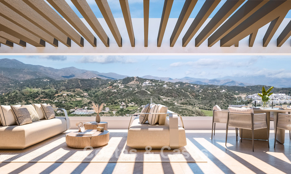 Launch! Innovative off-plan apartments with panoramic mountain and sea views for sale near Estepona town center 785268