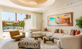 Luxurious beachfront property with open sea views for sale, directly on the beach on Marbella's prestigious Golden Mile 785353 