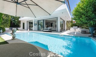 Modernist villa for sale in a private community surrounded by greenery, on the New Golden Mile between Marbella and Estepona 785368 