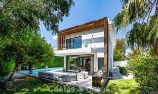 Modernist villa for sale in a private community surrounded by greenery, on the New Golden Mile between Marbella and Estepona 785371 