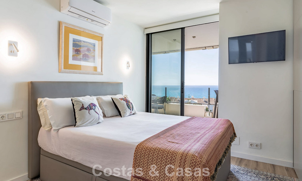 Contemporary renovated 3-bedroom apartment with open sea views for sale on the east side of Marbella center 785512