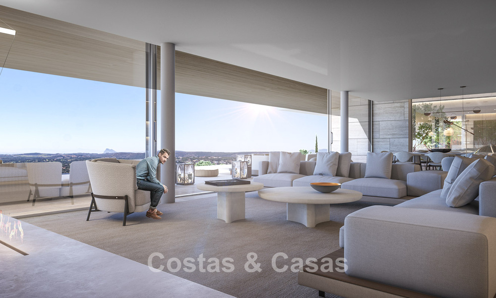 New, high-end luxury villa for sale with panoramic sea views in a gated and 24/7 residential area in Sotogrande, Costa del Sol 785708