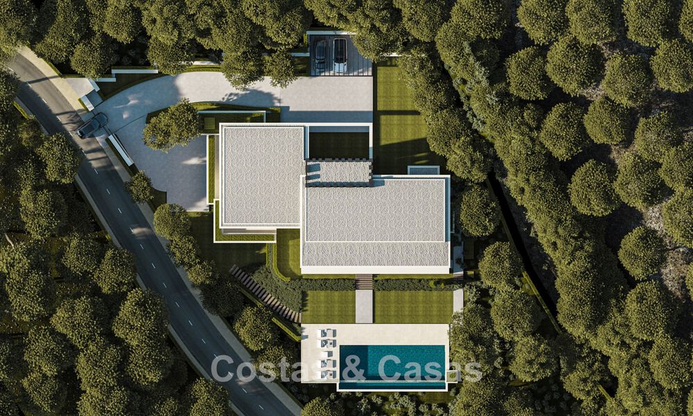 Architecturally designed new-build villas with panoramic sea views for sale in a secure urbanization in Benahavis - Marbella 785774