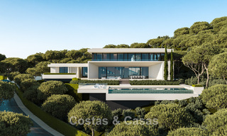 Architecturally designed new-build villas with panoramic sea views for sale in a secure urbanization in Benahavis - Marbella 785781 