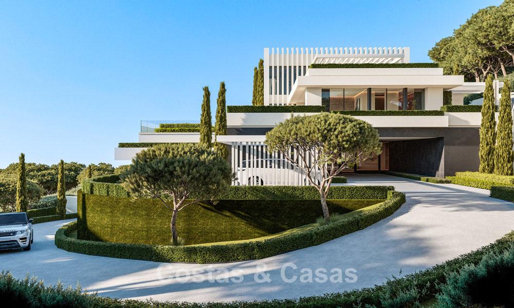 High-end luxury villas with panoramic sea views, in a secured urbanization in Benahavis - Marbella 785784