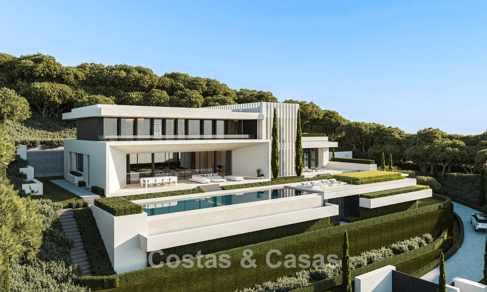 High-end luxury villas with panoramic sea views, in a secured urbanization in Benahavis - Marbella 785792