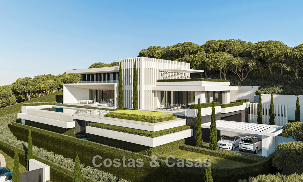 High-end luxury villas with panoramic sea views, in a secured urbanization in Benahavis - Marbella 785793