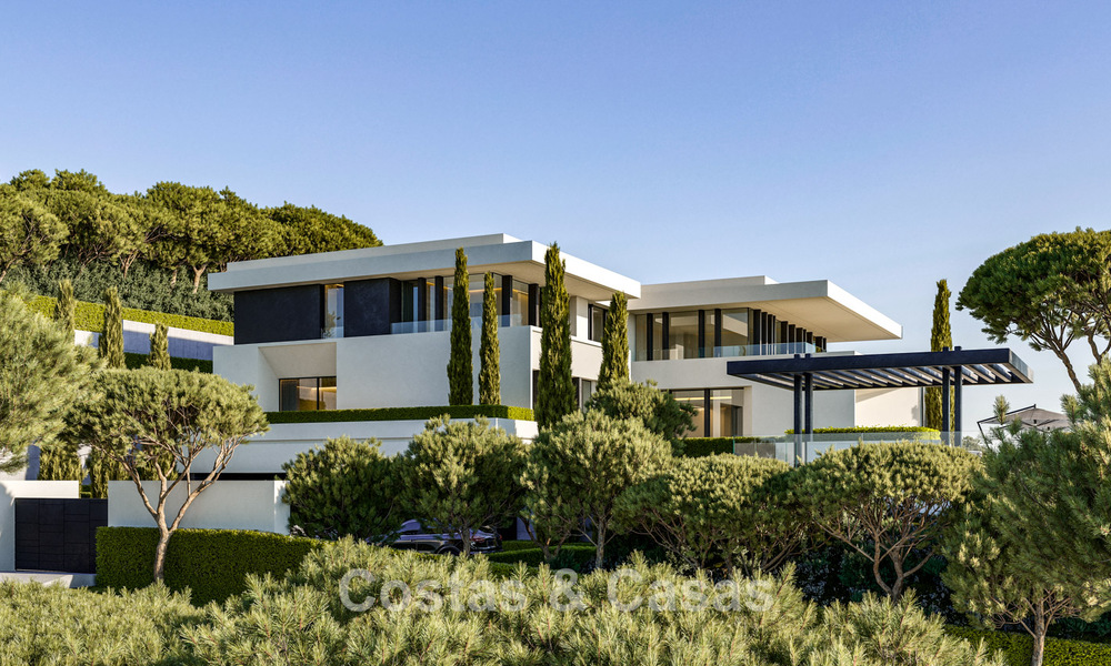 Prestigious villas with breathtaking panoramic sea views, located in a secured residential community in Benahavis - Marbella 785802