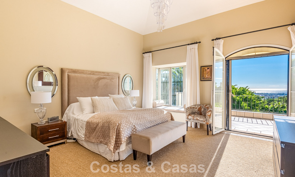 Outstanding luxury villa for sale in timeless Andalusian architecture, with sea views in Benahavis - Marbella 786063