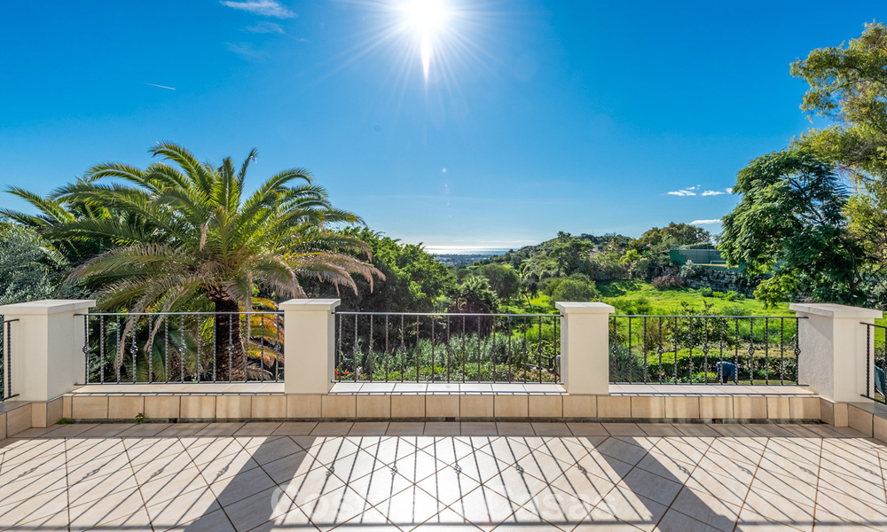 Outstanding luxury villa for sale in timeless Andalusian architecture, with sea views in Benahavis - Marbella 786065