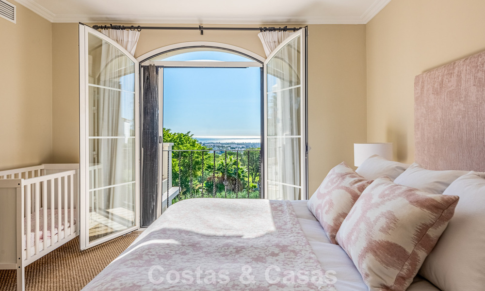 Outstanding luxury villa for sale in timeless Andalusian architecture, with sea views in Benahavis - Marbella 786078