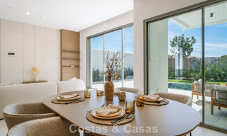 Move-in ready, new-build villa with contemporary architecture for sale with sea viewa and within walking distance of the beach in Estepona 786262 