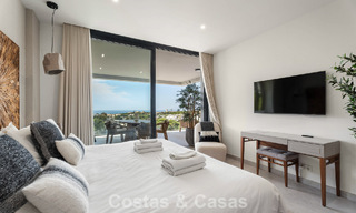 Move-in ready, modernist duplex penthouse with sea views for sale in Marbella East 786497 