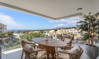 Move-in ready, modernist duplex penthouse with sea views for sale in Marbella East 786499 
