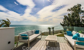 Move-in ready, modernist terraced house with frontal sea views for sale just a few minutes' walk from Estepona town center 786308 