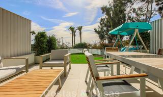 Move-in ready, modernist terraced house with frontal sea views for sale just a few minutes' walk from Estepona town center 786327 
