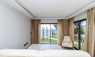 Move-in ready, modernist terraced house with frontal sea views for sale just a few minutes' walk from Estepona town center 786350 