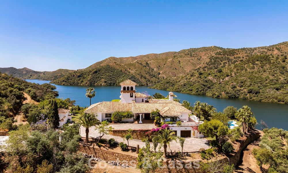 Traditional Spanish finca for sale in a green setting on Lake Istan, near Marbella, Costa del Sol 786638