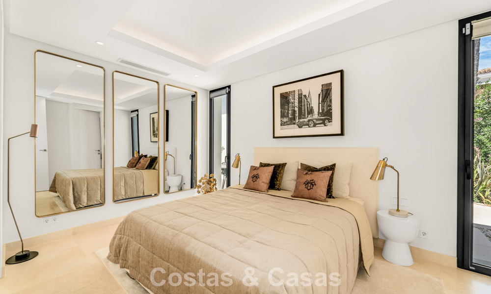 Modernist, single-story luxury villa for sale just steps from the beach east of Marbella center 786773