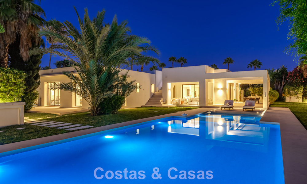 Modernist, single-story luxury villa for sale just steps from the beach east of Marbella center 786775