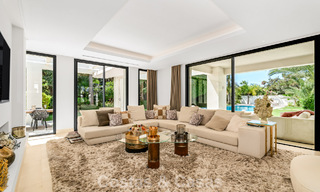 Modernist, single-story luxury villa for sale just steps from the beach east of Marbella center 786785 