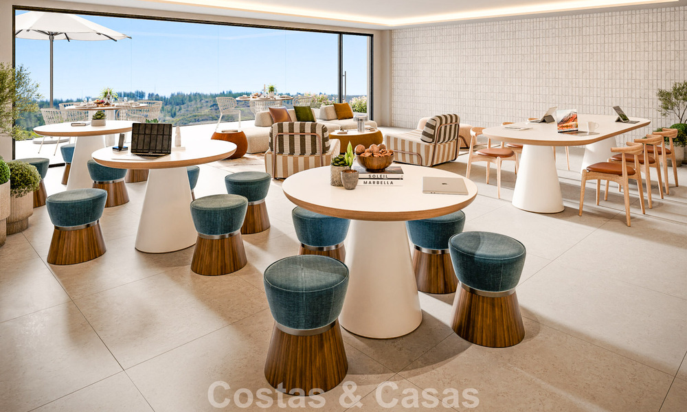 Launch! Off-plan, innovative apartments for sale with sea views in the hills of Marbella East 787026