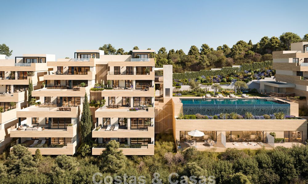 Launch! Off-plan, innovative apartments for sale with sea views in the hills of Marbella East 787027