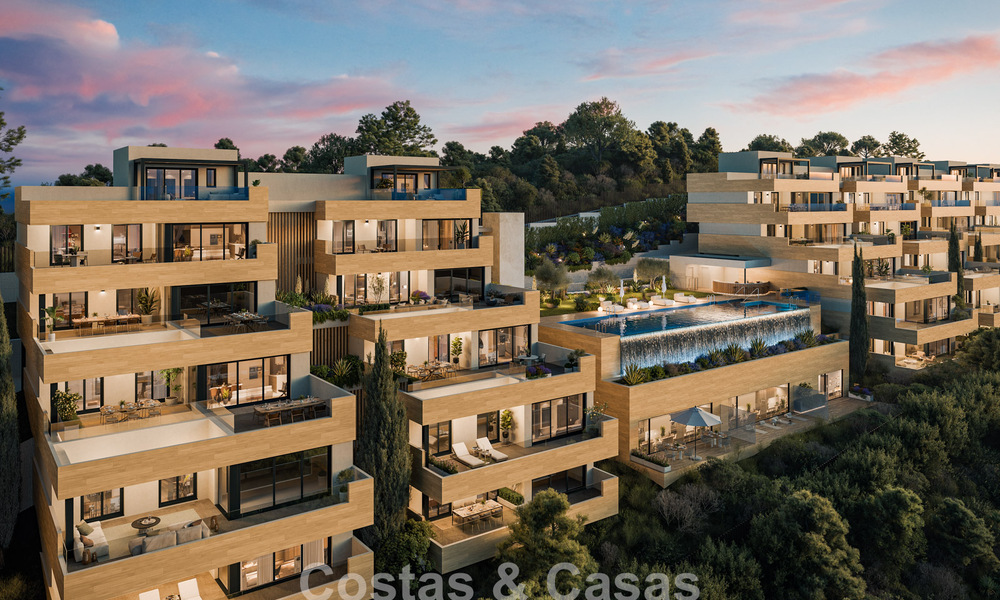 Launch! Off-plan, innovative apartments for sale with sea views in the hills of Marbella East 787028