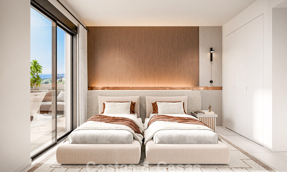 Launch! Off-plan, innovative apartments for sale with sea views in the hills of Marbella East 787036