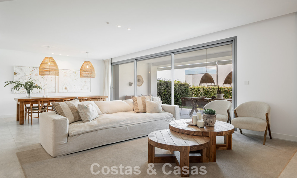 Move-in ready, modern, spacious 4-bedroom apartment for sale with a large private garden in a luxury resort east of Marbella center 787079