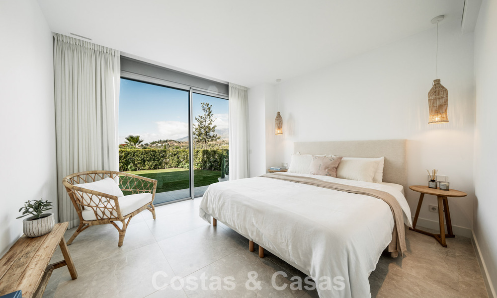 Move-in ready, modern, spacious 4-bedroom apartment for sale with a large private garden in a luxury resort east of Marbella center 787089