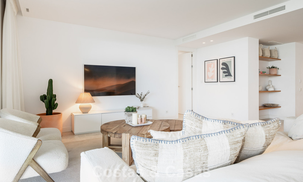 Move-in ready, modern, spacious 4-bedroom apartment for sale with a large private garden in a luxury resort east of Marbella center 787104
