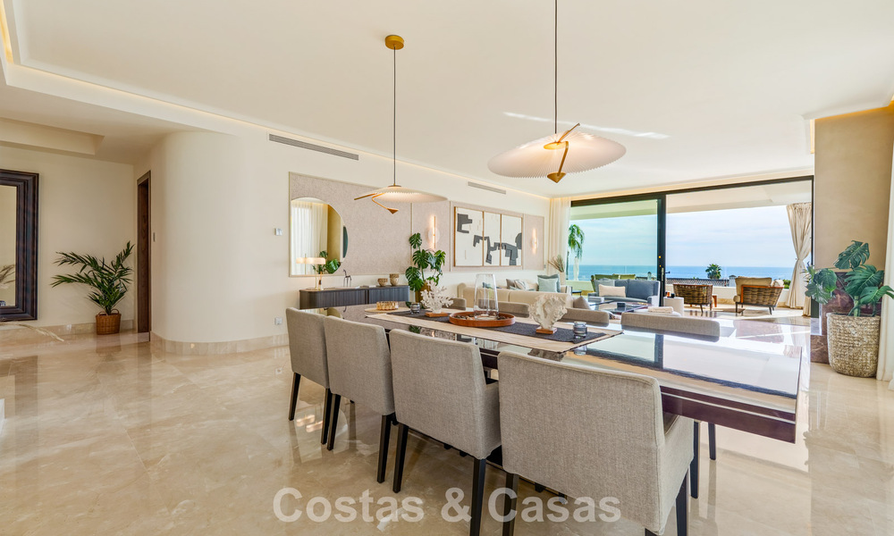 Luxury duplex apartment with sea views for sale in a prime Sierra Blanca complex on Marbella's Golden Mile 787587