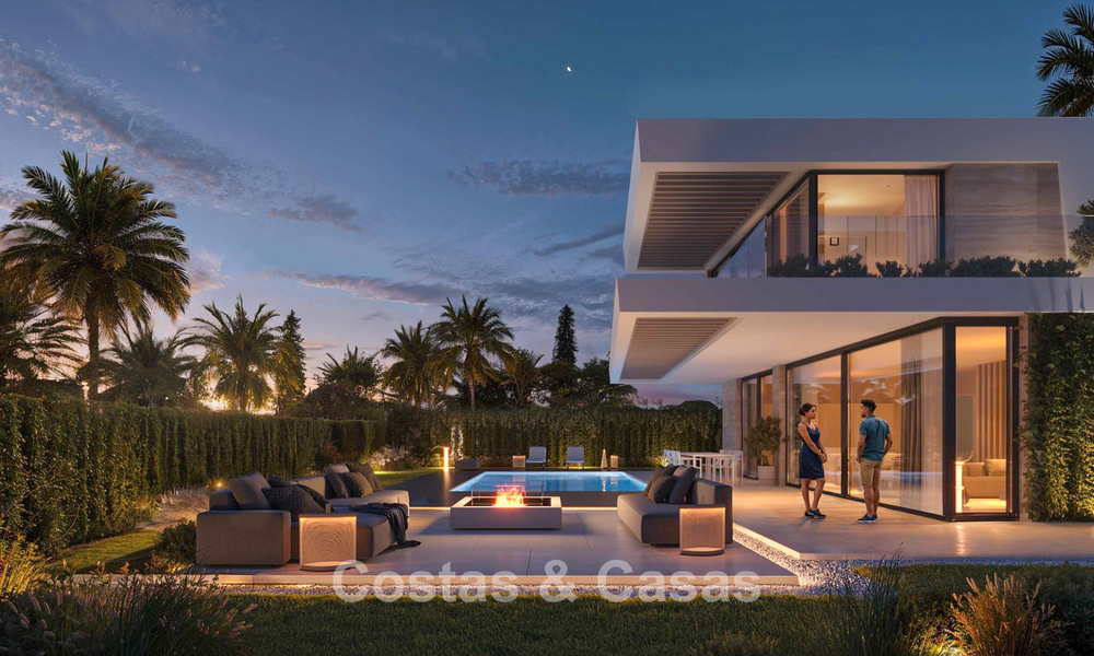 Exclusive, off-plan design villas with avant-garde architecture for sale 200m from the beach in Mijas Costa 787485