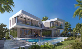 Exclusive, off-plan design villas with avant-garde architecture for sale 200m from the beach in Mijas Costa 787489 