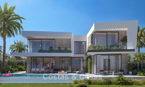 Exclusive, off-plan design villas with avant-garde architecture for sale 200m from the beach in Mijas Costa 787490