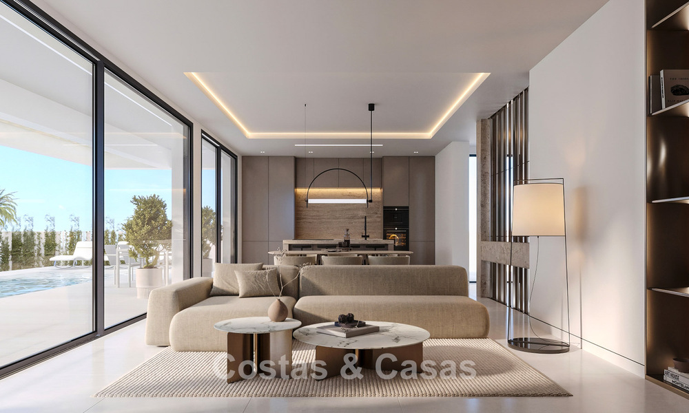 Exclusive, off-plan design villas with avant-garde architecture for sale 200m from the beach in Mijas Costa 787492