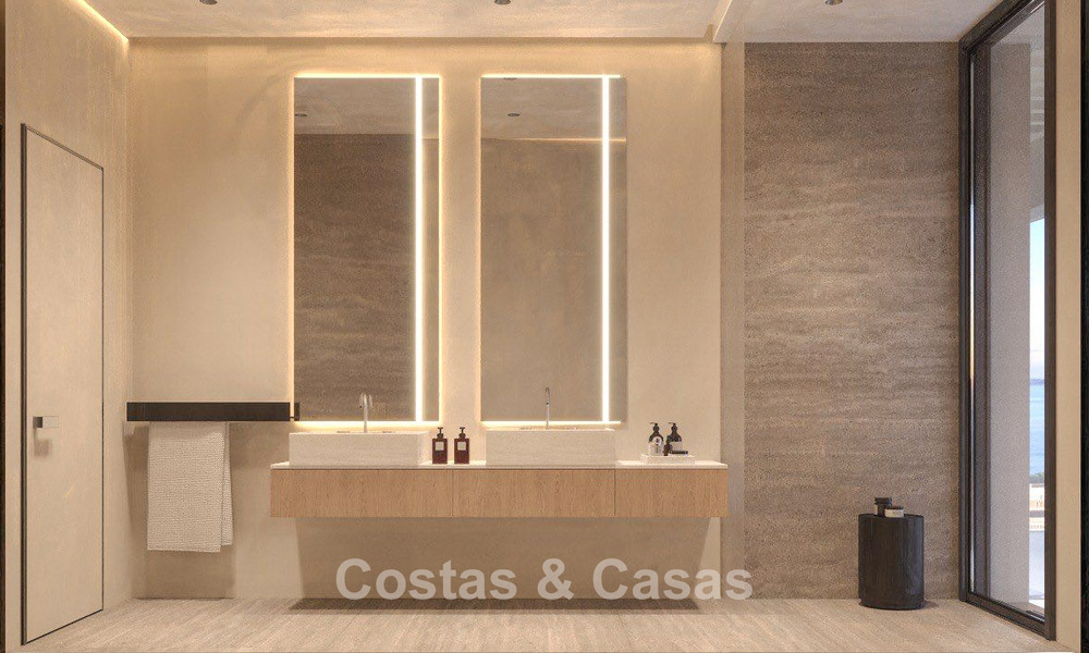 Exclusive, off-plan design villas with avant-garde architecture for sale 200m from the beach in Mijas Costa 787504