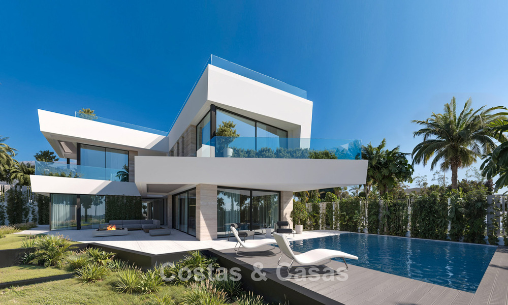 Exclusive, off-plan design villas with avant-garde architecture for sale 200m from the beach in Mijas Costa 787513