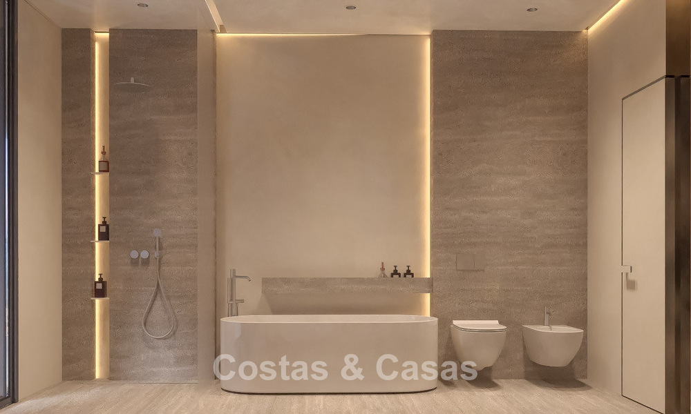 Exclusive, off-plan design villas with avant-garde architecture for sale 200m from the beach in Mijas Costa 787518