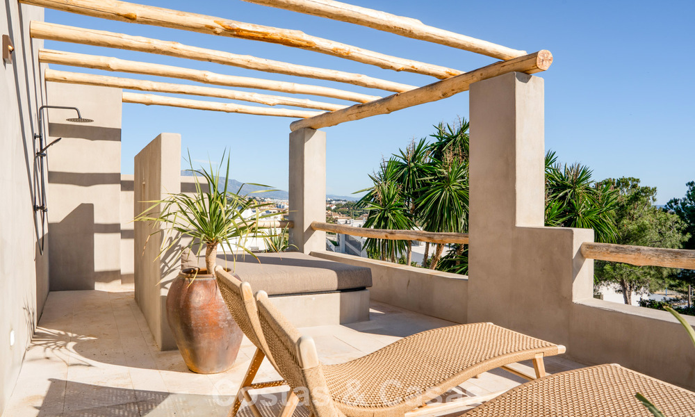 Move-in ready villa with Ibiza-chic design for sale with sea views on the New Golden Mile between Marbella and Estepona 787786
