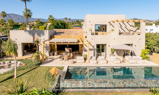 Move-in ready villa with Ibiza-chic design for sale with sea views on the New Golden Mile between Marbella and Estepona 787787 