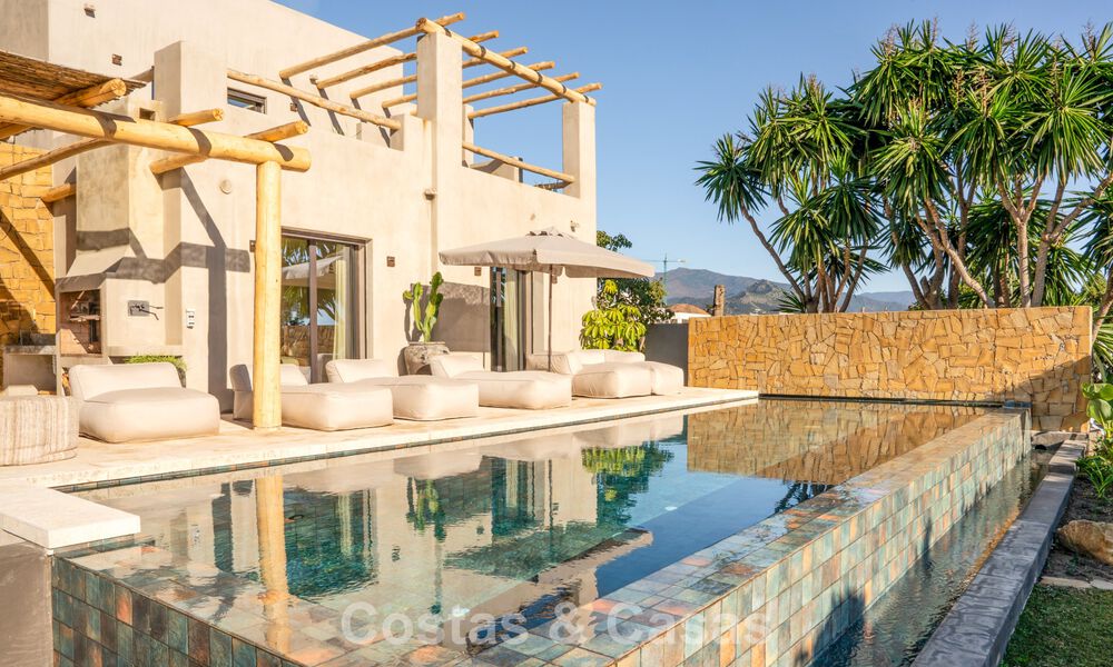Move-in ready villa with Ibiza-chic design for sale with sea views on the New Golden Mile between Marbella and Estepona 787788